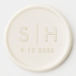 SADIE Wedding Monogram Initials Wax Seal Sticker<br><div class="desc">This personalized wax seal is designed to leave a lasting impression on your guests and elevate the elegance of your wedding invitations. It features your initials in a beautifully intricate design,  while creating a tactile experience that hints at the extraordinary celebration to come.</div>