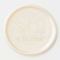 SADIE Wedding Monogram Initials Wax Seal Sticker