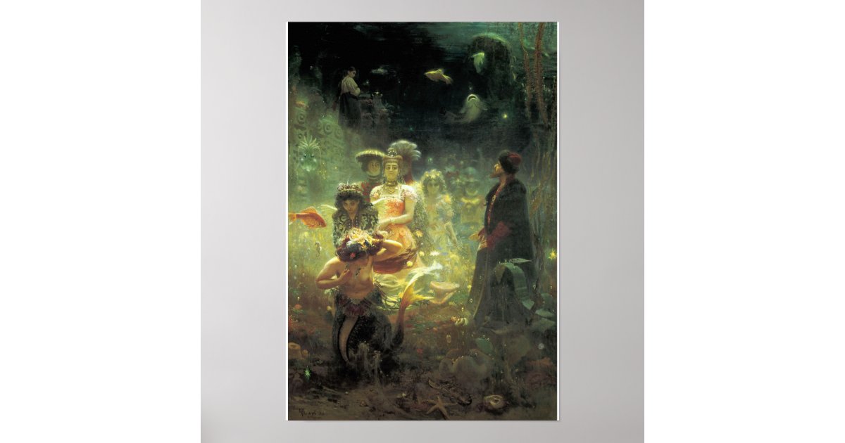 SADKO IN THE UNDERWATER KINGDOM ILYA REPIN art Poster