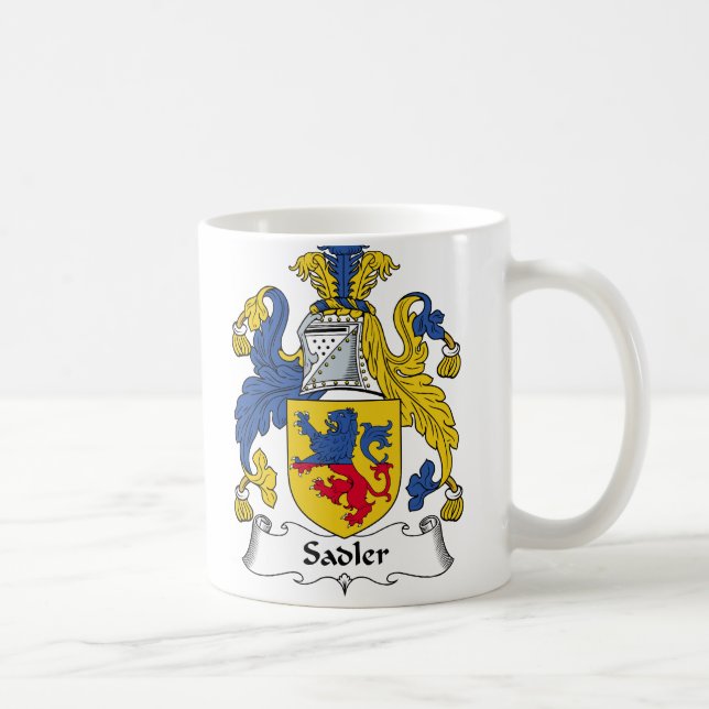Sadler Family Crest Coffee Mug (Right)