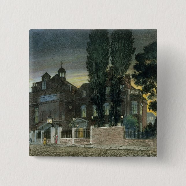 Sadler's Wells, 1826 (coloured engraving) Pinback Button (Front)