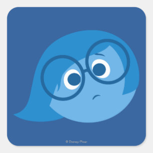 Sadness 2 square sticker