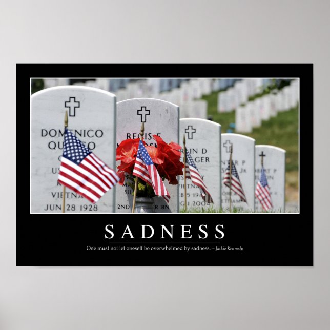 Sadness: Inspirational Quote Poster (Front)