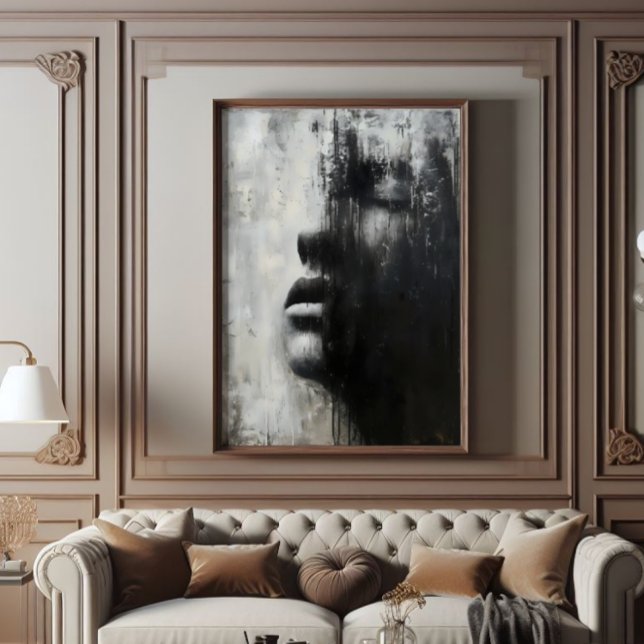 Sadness Monochromatic Abstract Art Photo Print (Creator Uploaded)