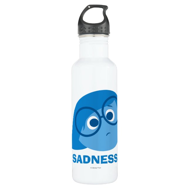 Sadness Stainless Steel Water Bottle (Front)