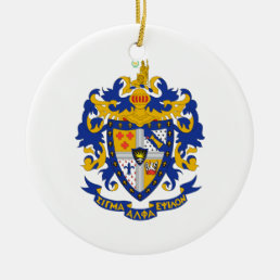 SAE Coat of Arms Color Ceramic Ornament