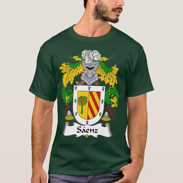 Saenz Coat of Arms  Family Crest T-Shirt (Front)
