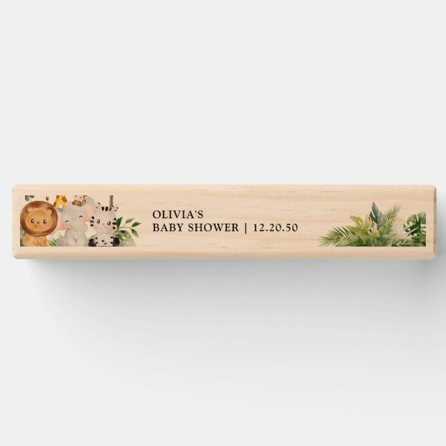 Safairi Animals Baby Shower Topple Tower (Front)