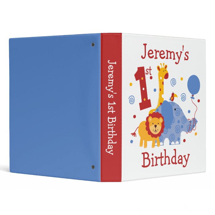 Safari 1st Birthday Keepsake Binder