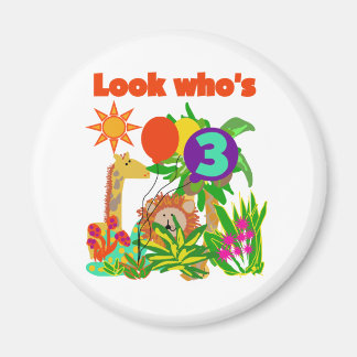 Safari 3rd Birthday  Tshirts and Gifts Magnet