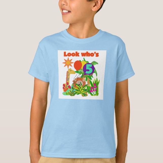 Safari 5th Birthday Tshirts and Gifts (Front)