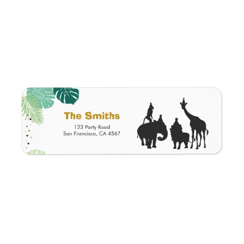 Safari Address Labels Wild one Animals Jungle Zoo