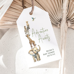 Safari Adventure Awaits Baby Shower Thank You Gift Tags