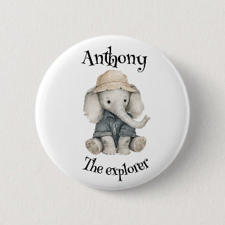 Safari Adventure Babies | Cute Watercolour Animals Button