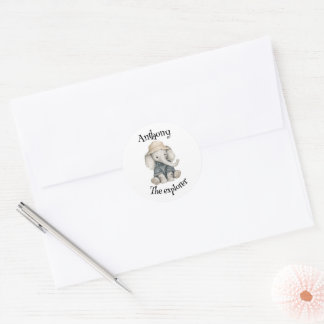 Safari Adventure Babies | Cute Watercolour Animals Classic Round Sticker
