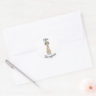 Safari Adventure Babies | Cute Watercolour Animals Classic Round Sticker
