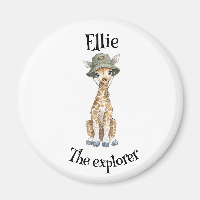 Safari Adventure Babies | Cute Watercolour Animals Magnet (Front)