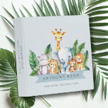 Safari Adventure Baby Photo Album  3 Ring Binder<br><div class="desc">This safari adventure baby shower design showcases charming jungle animals including a hippo, giraffe, elephant, lion, monkey & tiger. Perfect for celebrating the arrival of a new bundle of joy. The vibrant colors and cute animal illustrations create a whimsical and playful atmosphere, setting the tone for a fun and memorable...</div>