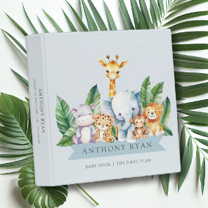 Safari Adventure Baby Photo Album 3 Ring Binder