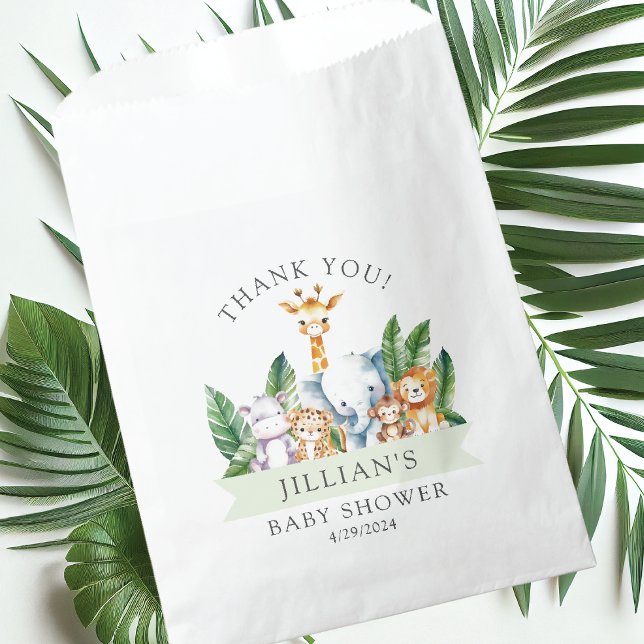 Safari Adventure Baby Shower Favor Bag (Creator Uploaded)