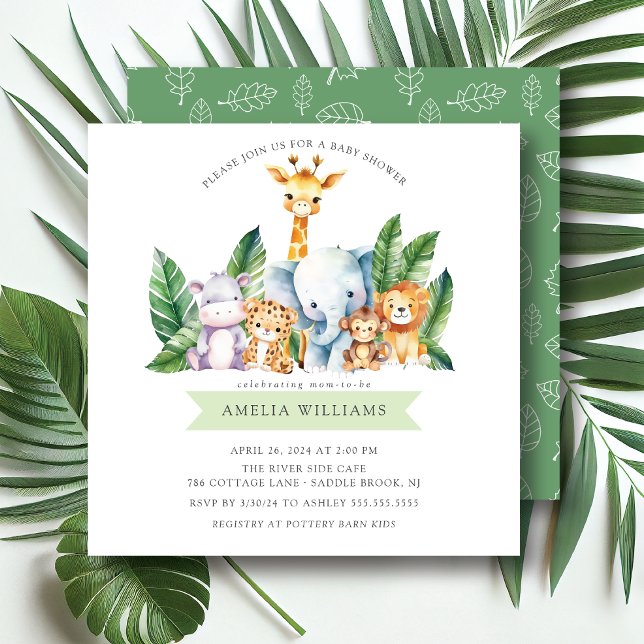 Safari Adventure Baby Shower Invitation (Creator Uploaded)