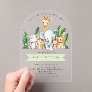 Safari Adventure Baby Shower Invitation