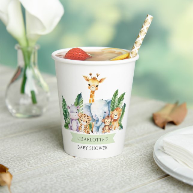 Safari Adventure Baby Shower Paper Cups (Insitu)