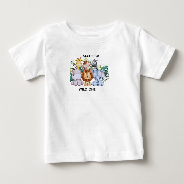 Safari Adventure Baby Shower T-Shirt (Front)
