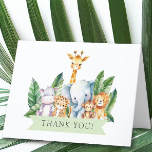 Safari Adventure Baby Shower Thank You Card