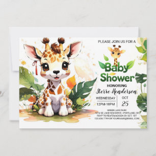 Safari Adventure Begins Baby Shower Invitation