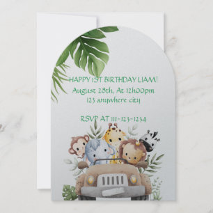 SAFARI ADVENTURE BIRTHDAY INVITATION,DIGITAL INVITATION