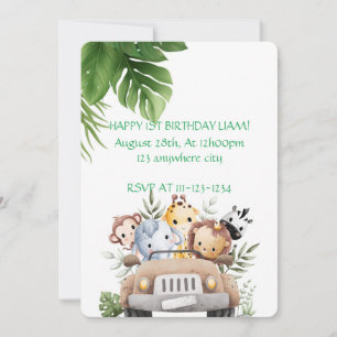 SAFARI ADVENTURE BIRTHDAY INVITATION,DIGITAL INVITATION