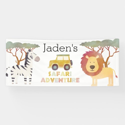 Safari Adventure Birthday Party Banner