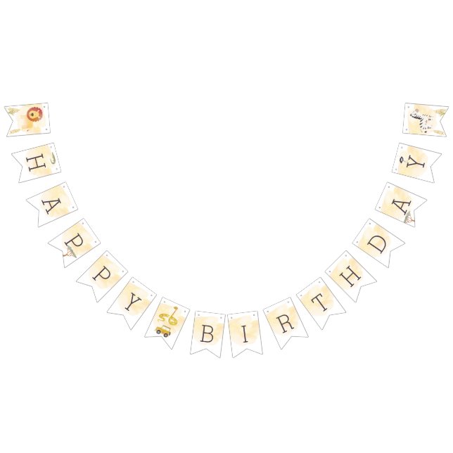 Safari adventure birthday party Gift Bag Bunting Flags (All)
