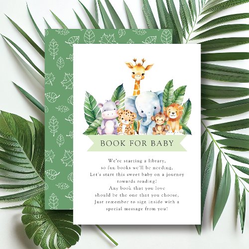 Safari Adventure Book for Baby Enclosure Card