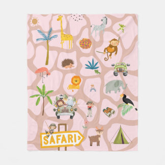 Safari Adventure Fleece Blanket - Explore the Wild