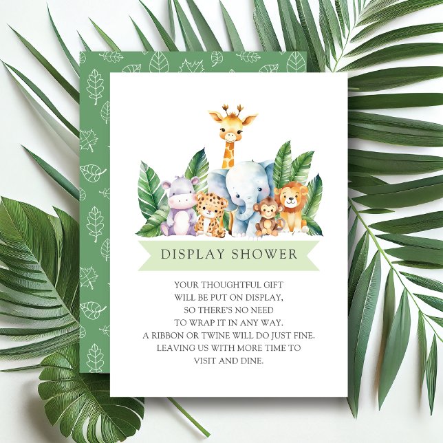 Safari Adventure Gift Display Shower Enclosure Card (Creator Uploaded)