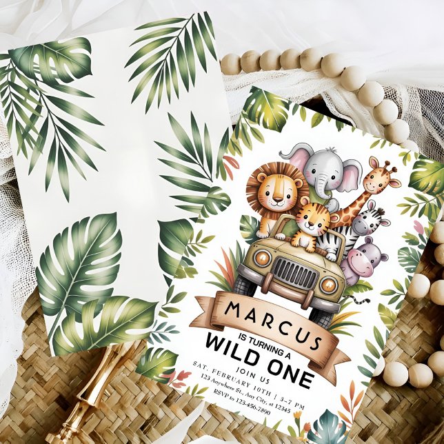 Safari Adventure Little One Celebration Invitation (Creator Uploaded)