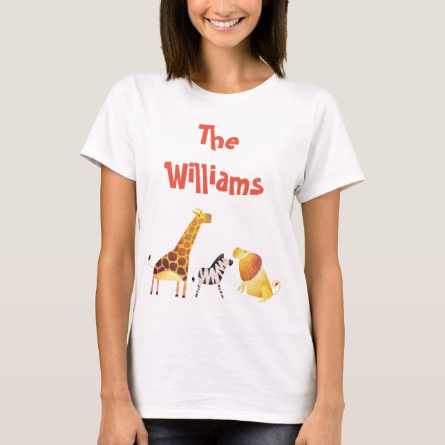 Safari Adventure Wild Animals T-Shirt (Front)