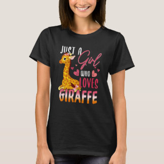 Safari Africa Animal Zoo Keeper Women Girls  Giraf T-Shirt