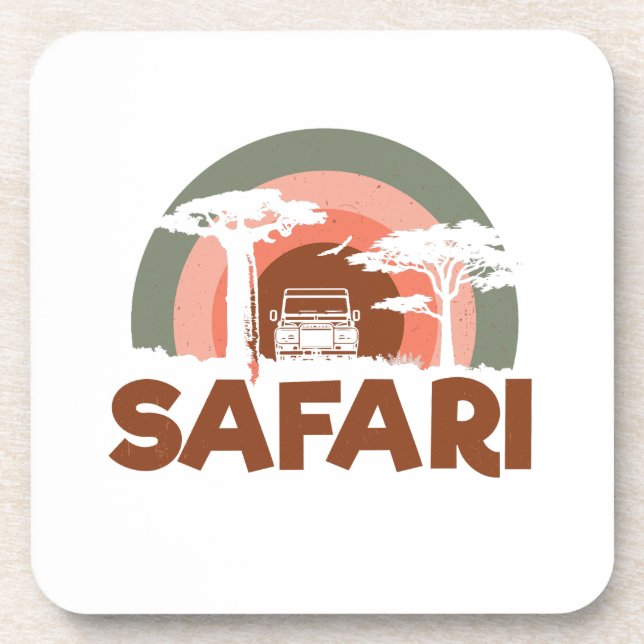 Safari Africa Theme Beverage Coaster (Front)
