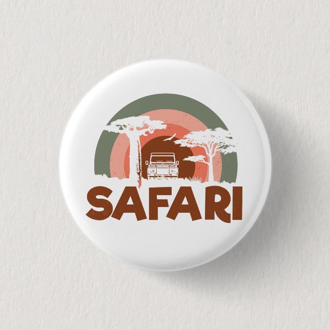 Safari Africa Theme Button (Front)