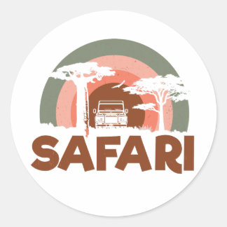 Safari Africa Theme  Classic Round Sticker