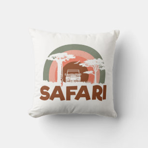 Safari Africa Theme  Throw Pillow