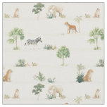 Safari African jungle animals - national park  Fabric