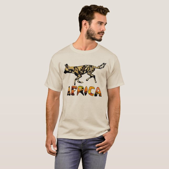 Safari African Wild Dog Tshirt (Front Full)