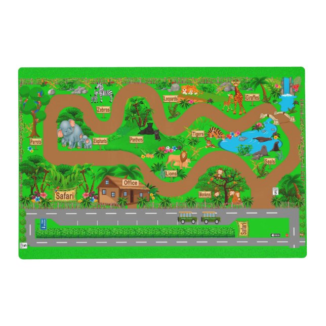 Safari - Airport Roads for Cars  Placemat (Front)