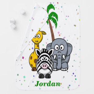 Safari And Jungle Animals Baby Blanket