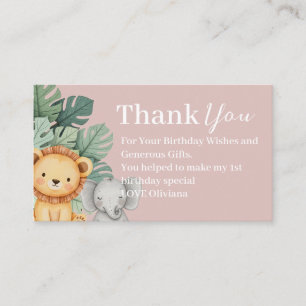 Safari Animal Baby Shower Display shower Business Card