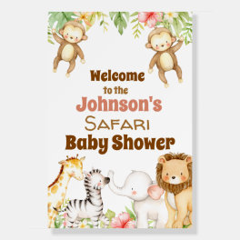 Safari Animal baby shower welcome Sign